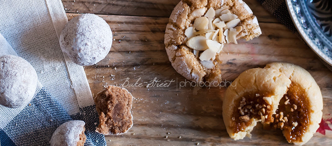 Galletas de almendra, jengibre, caramelo y canela