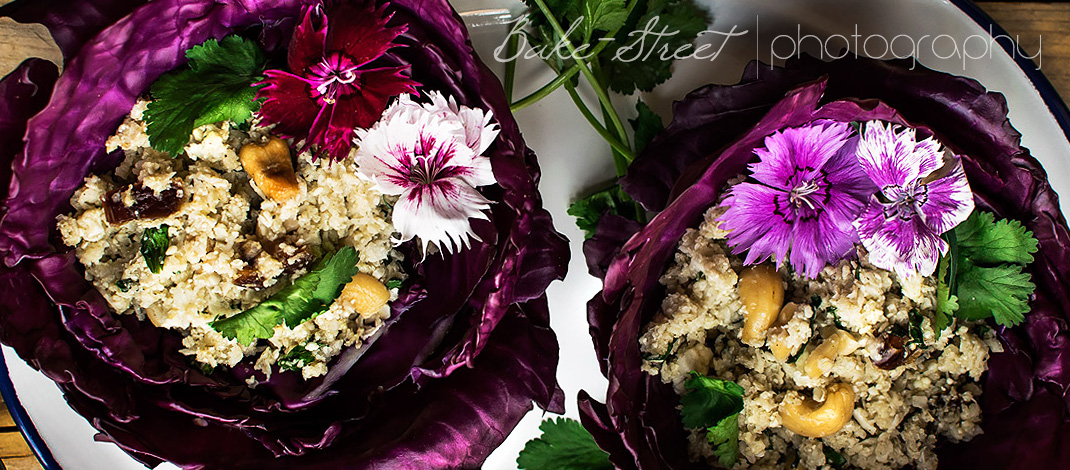 Cous Cous de coliflor con anacardos y dátiles