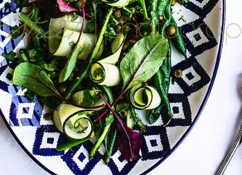 Ensalada templada de judías verdes y espárragos