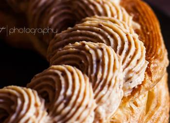 Paris Brest con praliné de anacardos y jengibre