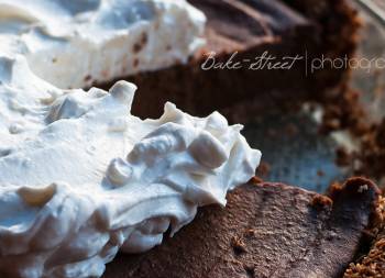 Pastel de batata, chocolate y crema de coco