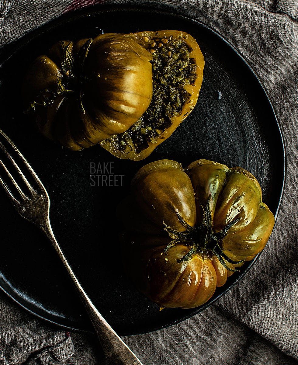 Tomates verdes fermentados estilo georgiano 