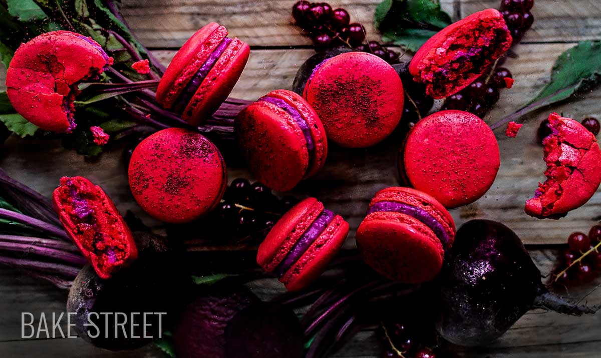 Beetroot Macarons