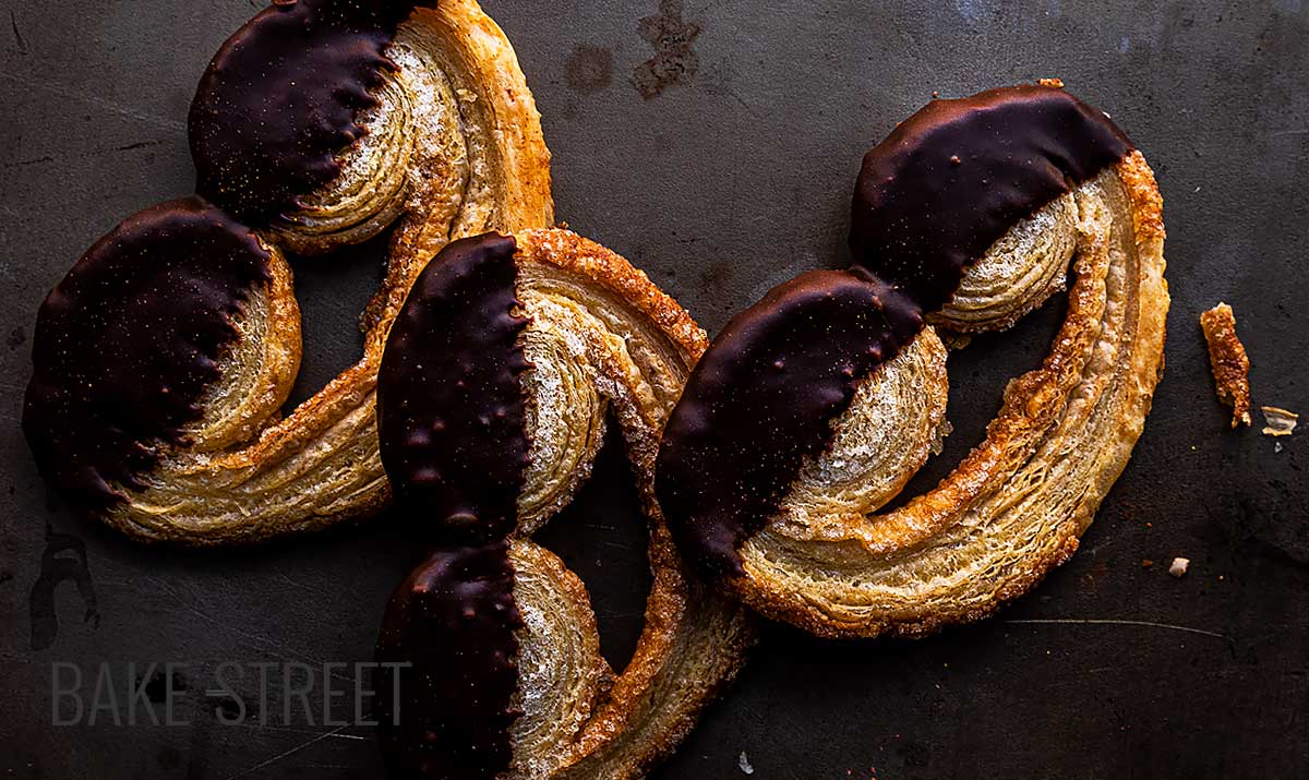 How to make puff pastry palmiers with chocolate fondant