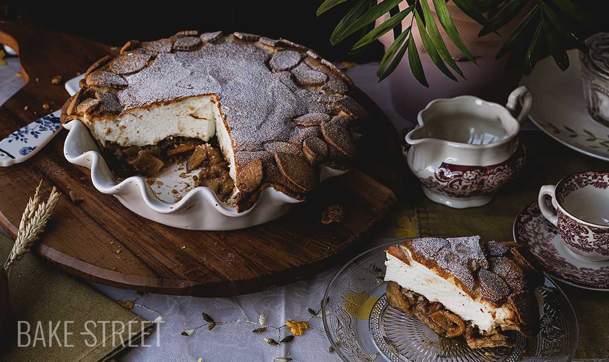 Tarta de yogur y manzana