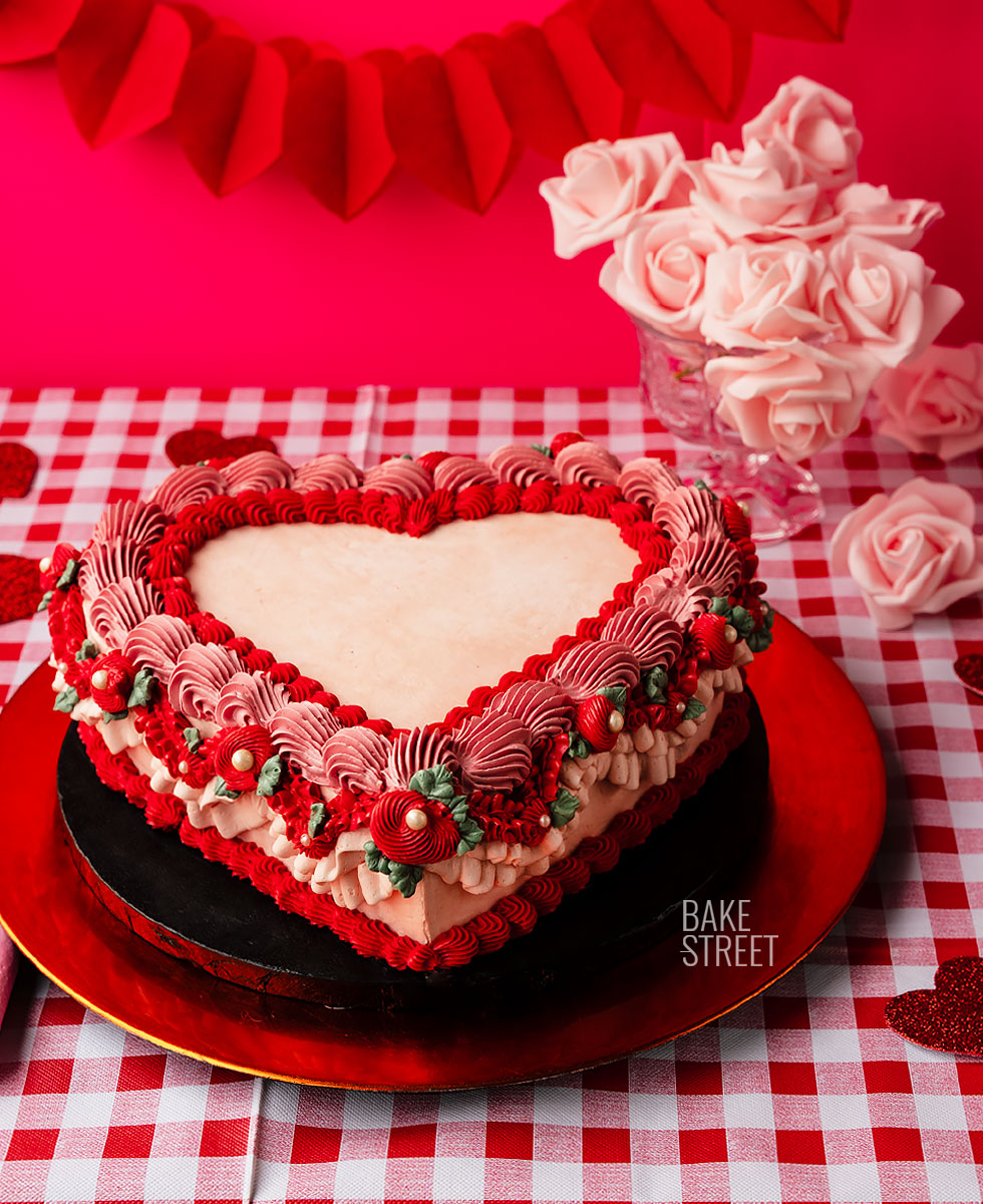 HEART ROSE CAKE – BRO N ME BAKERY