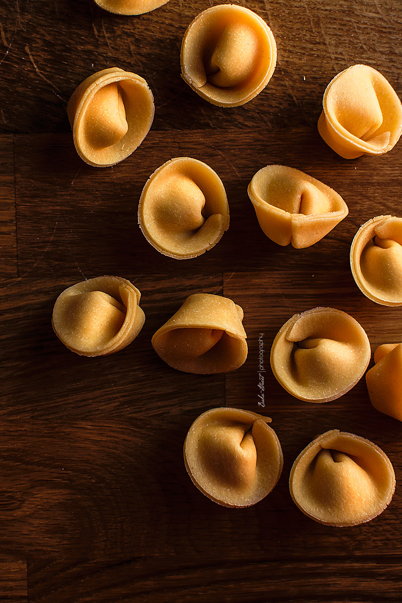 Tortellini de calabaza y sal de trufa blanca