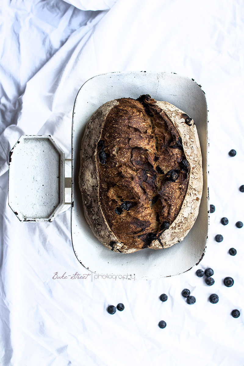 Pan de yogurt griego y arándanos