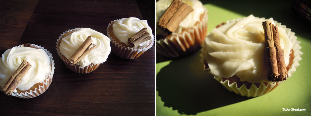 Cupcakes de calabaza con glaseado de canela