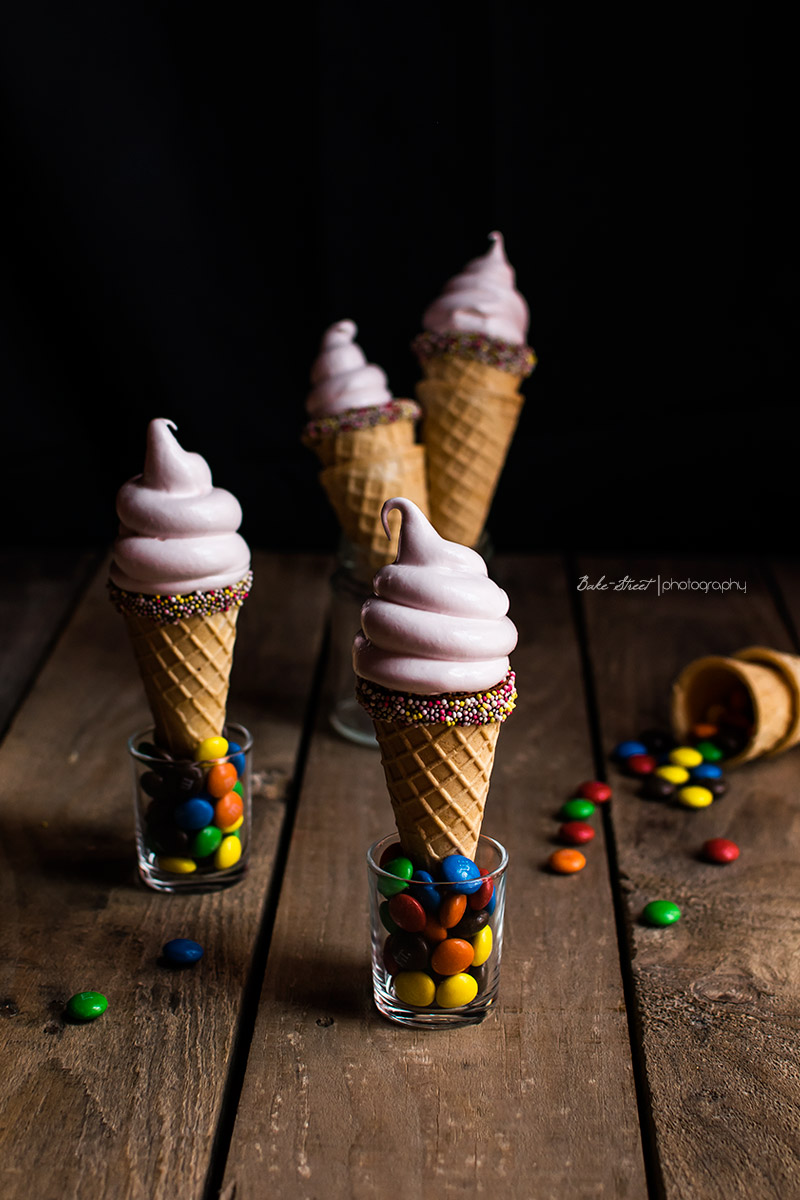 Helados de marshmallows y M&M´s