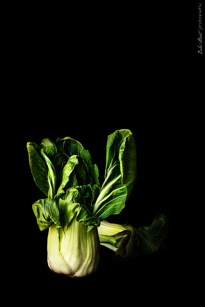 Berenjenas glaseadas con pak choy