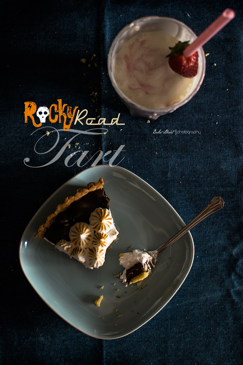 Rocky Road Tart & Strawberry Milkshake