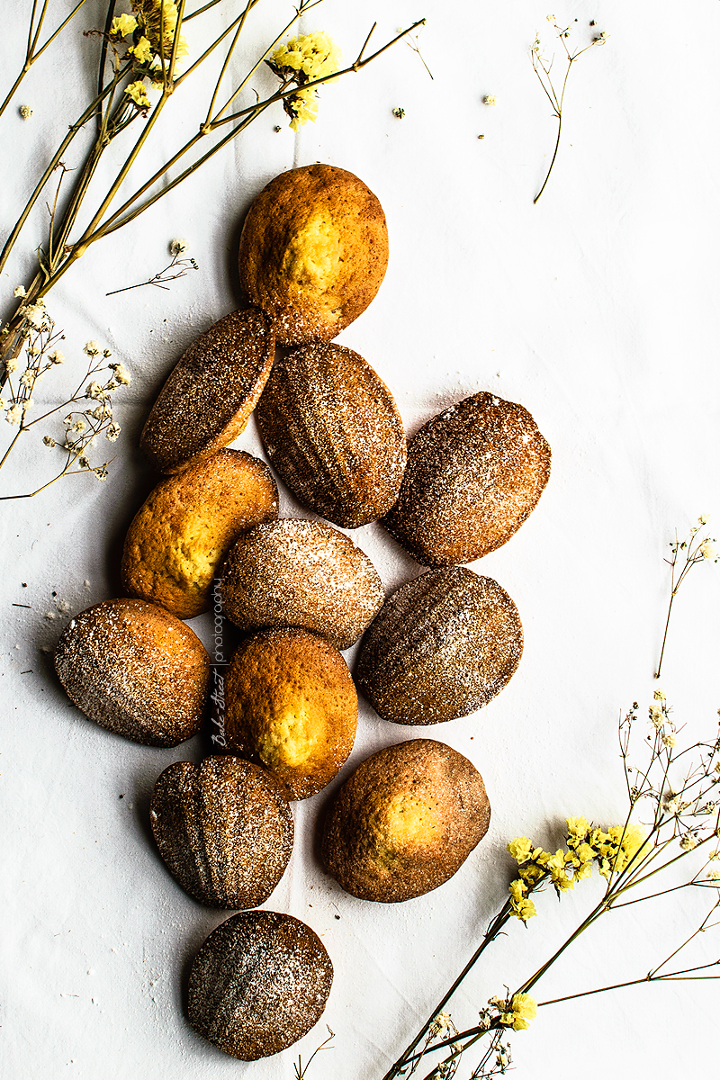 Madeleines de beurre noisette y naranja