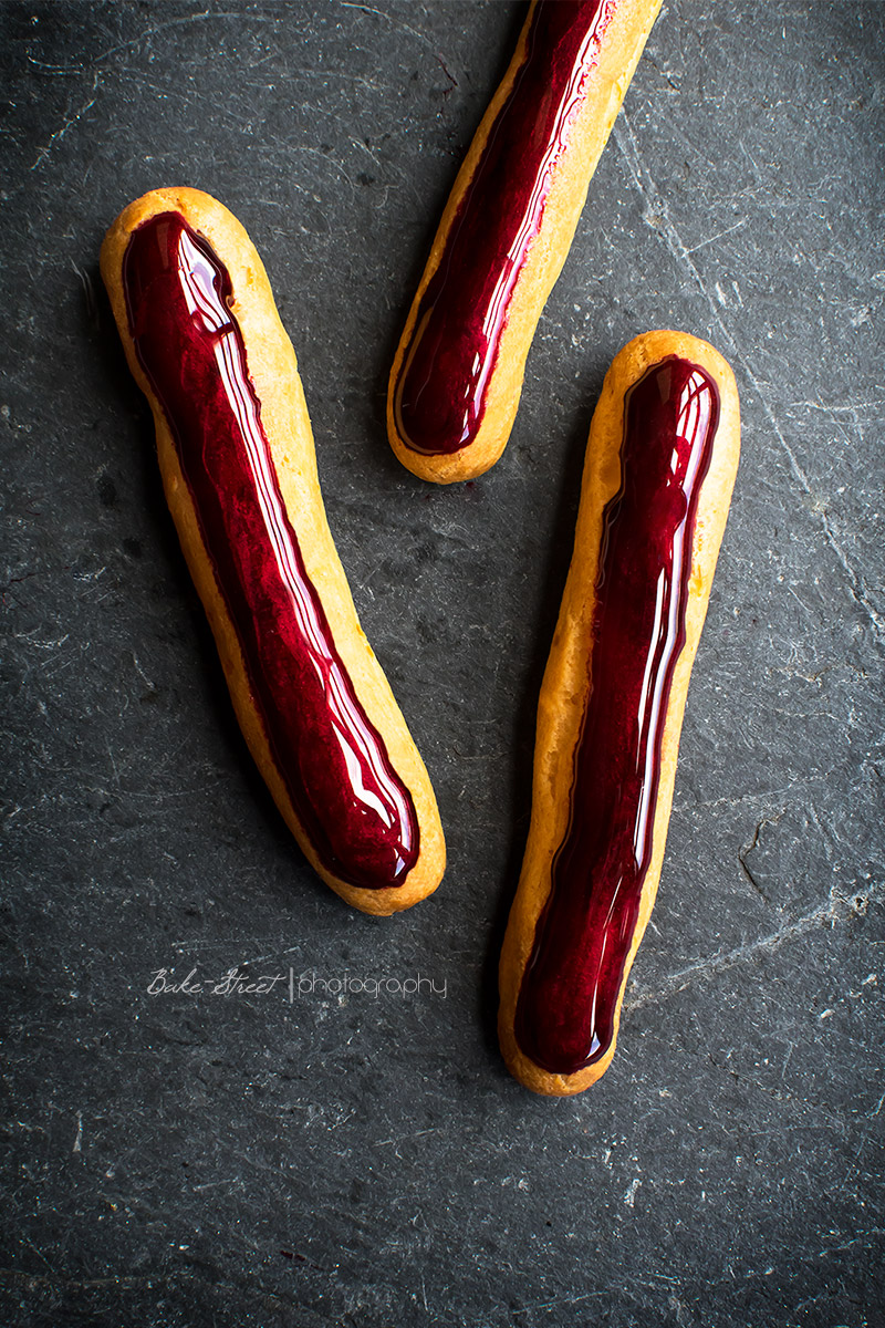 éclairs de remolacha y polvo de Rubí