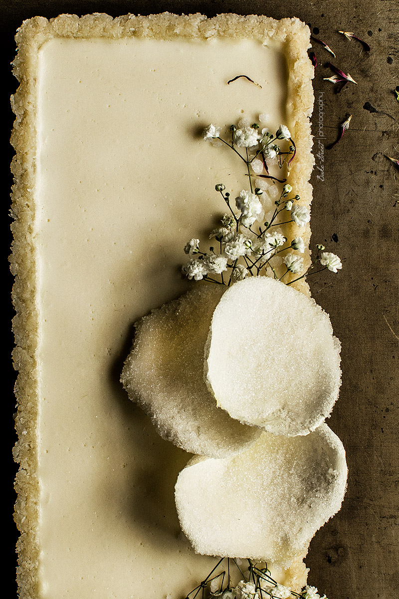 Tarta panna cotta de lichis y coco