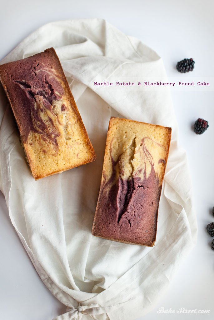 Marble Potato & Blackberry Pound Cake