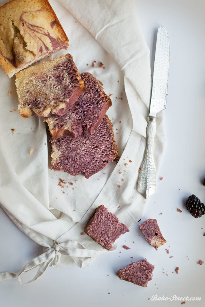 Marble Potato & Blackberry Pound Cake