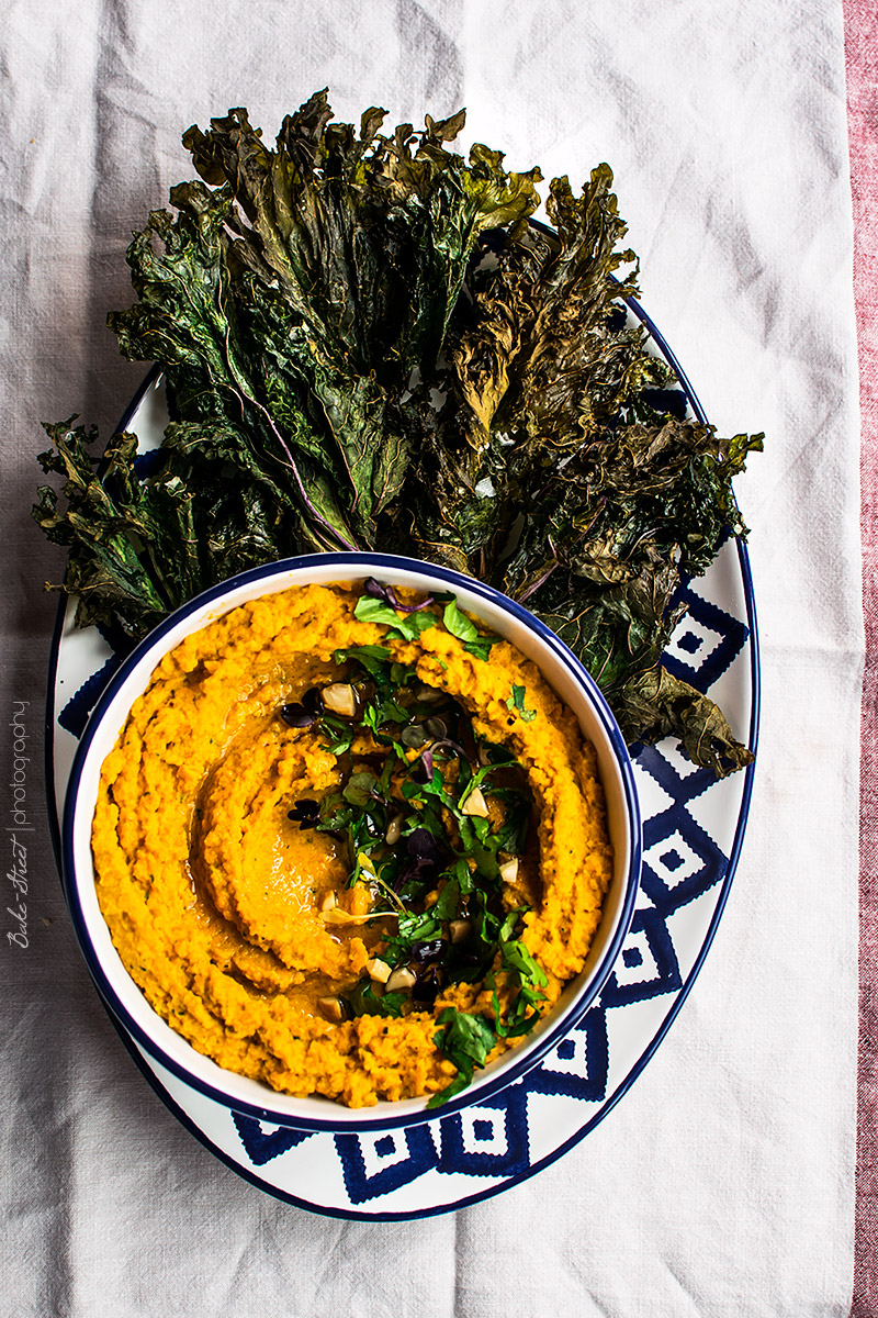 Dip de zanahoria y garbanzo con harissa