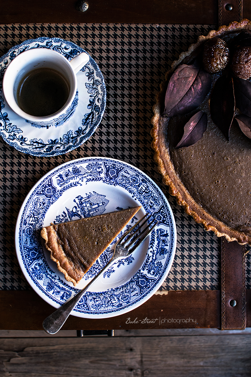 Tarta de castañas con marrons glacés