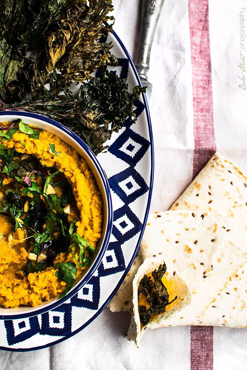 Dip de zanahoria y garbanzo con harissa