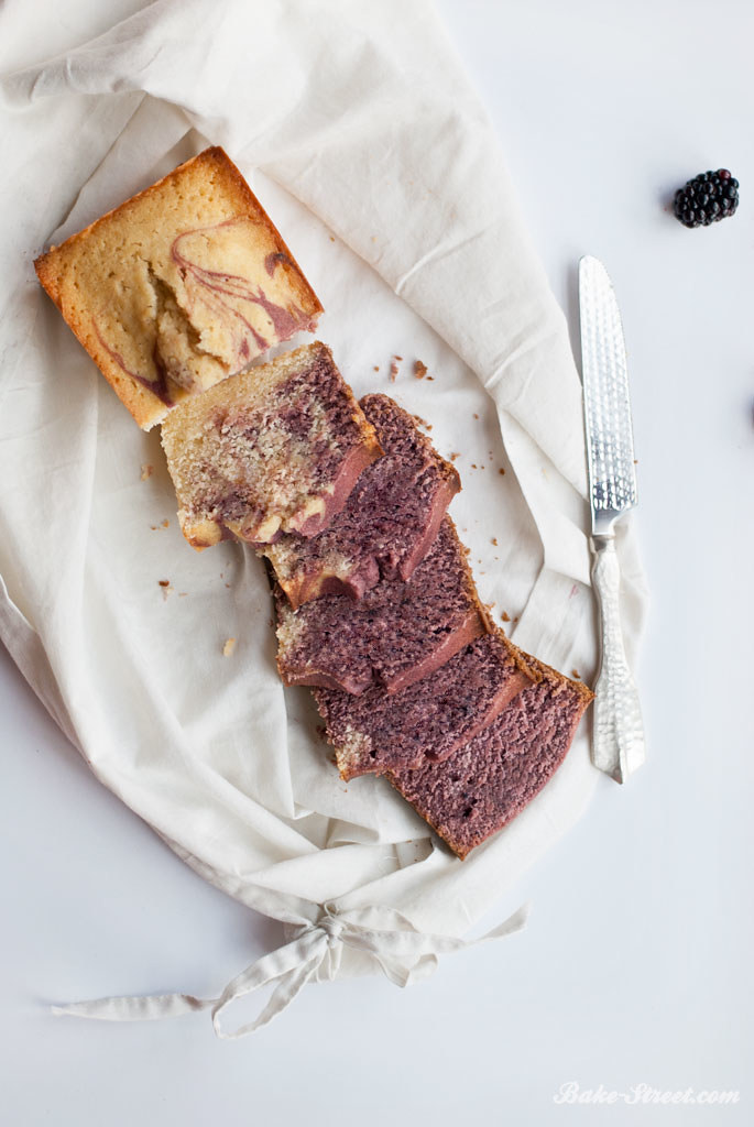 Marble Potato & Blackberry Pound Cake